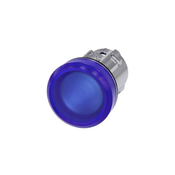 3SU10516AA500AA0 Indicator lights, 22 mm, round, metal, shiny, blue, lens, smooth Siemens g ic03 xx 07644i