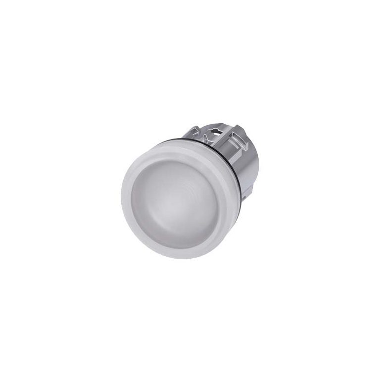 3SU10516AA600AA0 Indicator lights, 22 mm, round, metal, shiny, white, lens, smooth Siemens g ic03 xx 07646i