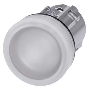 G_IC03_XX_07646i 3SU10516AA600AA0 Indicator lights, 22 mm, round, metal, shiny, white, lens, smooth Siemens g ic03 xx 07646i
