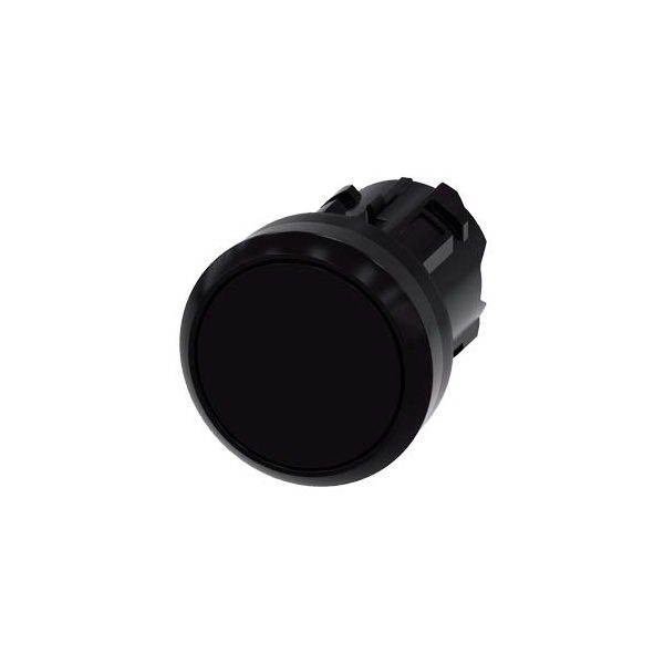 3SU10000AB100AA0 Pushbutton, 22 mm, round, plastic, black, pushbutton, flat, momentary contact type Siemens g ic03 xx 07896i