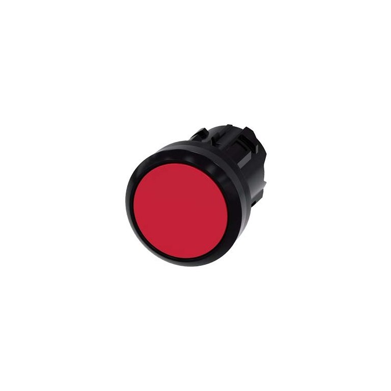 3SU10000AB200AA0 Pushbutton, 22 mm, round, plastic, red, pushbutton, flat momentary contact type Siemens g ic03 xx 07897i