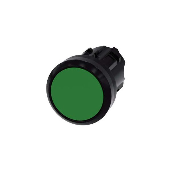 3SU10000AA400AA0 Pushbutton, 22 mm, round, plastic, green, pushbutton, flat, latching, Push-to-release mechanism Siemens g ic