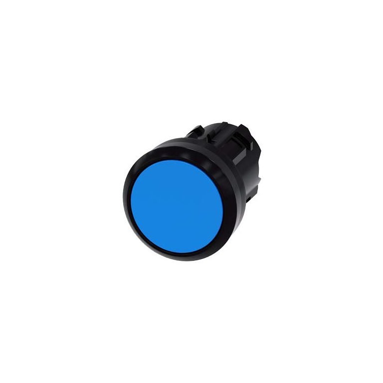 3SU10000AA500AA0 Pushbutton, 22 mm, round, plastic, blue, pushbutton, flat, latching, Push-to-release mechanism Siemens g ic0