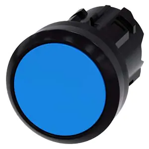 3SU10000AA500AA0 Pushbutton, 22 mm, round, plastic, blue, pushbutton, flat, latching, Push-to-release mechanism Siemens g ic0