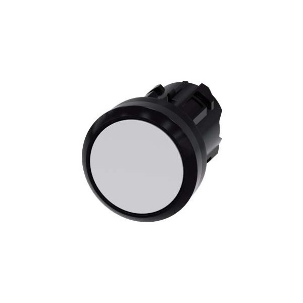 3SU10000AB600AA0 Pushbutton, 22 mm, round, plastic, white, pushbutton, flat momentary contact type Siemens g ic03 xx 07900i