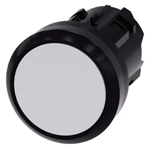 G_IC03_XX_07900i 3SU10000AB600AA0 Pushbutton, 22 mm, round, plastic, white, pushbutton, flat momentary contact type Siemens g ic03 xx 07900i