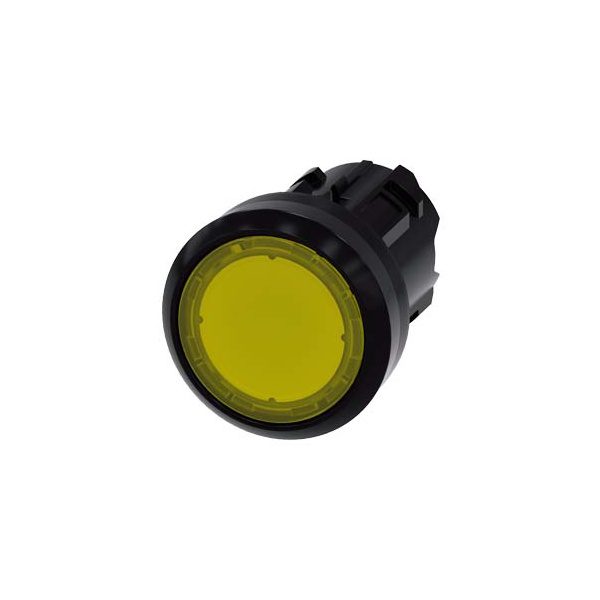 3SU10010AB300AA0 Illuminated pushbutton, 22 mm, round, plastic, yellow, pushbutton, flat momentary contact type Siemens g ic0