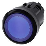 3SU10010AB500AA0 Illuminated pushbutton, 22 mm, round, plastic, blue, pushbutton, flat momentary contact type Siemens g ic03