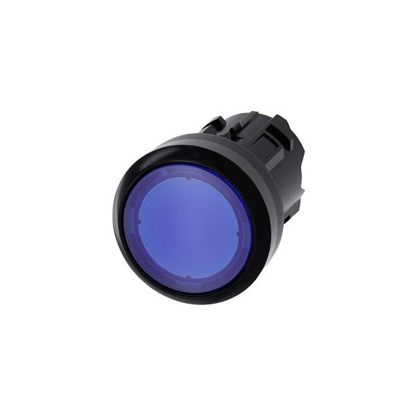 3SU10010AB500AA0 Illuminated pushbutton, 22 mm, round, plastic, blue, pushbutton, flat momentary contact type Siemens g ic03