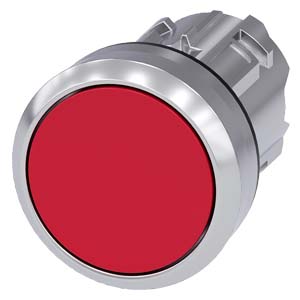 G_IC03_XX_07924i 3SU10500AB200AA0 Pushbutton, 22 mm, round, metal, shiny, red, pushbutton, flat momentary contact type Siemens g ic03 xx 07924
