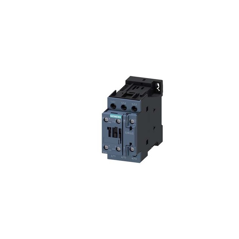 3RT20281NP30 power contactor, 38 A, 3-pole, 200-280 V AC DC with integrated varistor, auxiliary contacts 1 NO 1 NC Siemens g