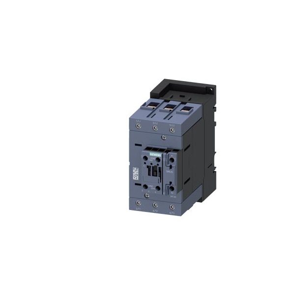 3RT20461NB300CC0 power contactor, 95 A, 3-pole, 20-33 V AC DC, with integrated varistor, auxiliary contacts 1 NO 1 NC, commun