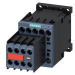 3RT20161BB443MA0 power contactor, 9 A, 3-pole, 24 V DC, auxiliary contacts 2 NO 2 NC, screw terminal, captive auxiliary switc