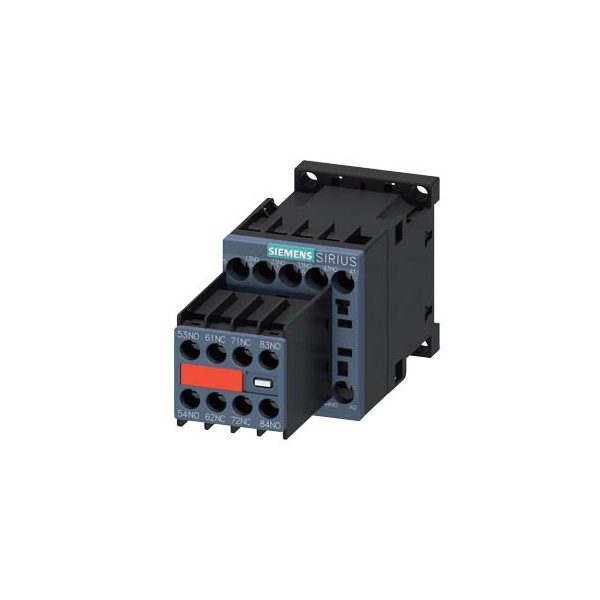 3RH22621BB40 contactor relay, 6 NO 2 NC, 24 V DC, size S00, screw terminal, captive auxiliary switch Siemens g nsa0 xx 01151i