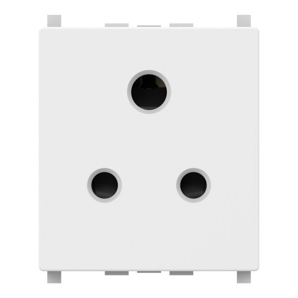 IN8426UNS Socket-outlet, ZENcelo, 2P E, with shutter, 6A, white Schneider Electric in8426uns 1500x1500