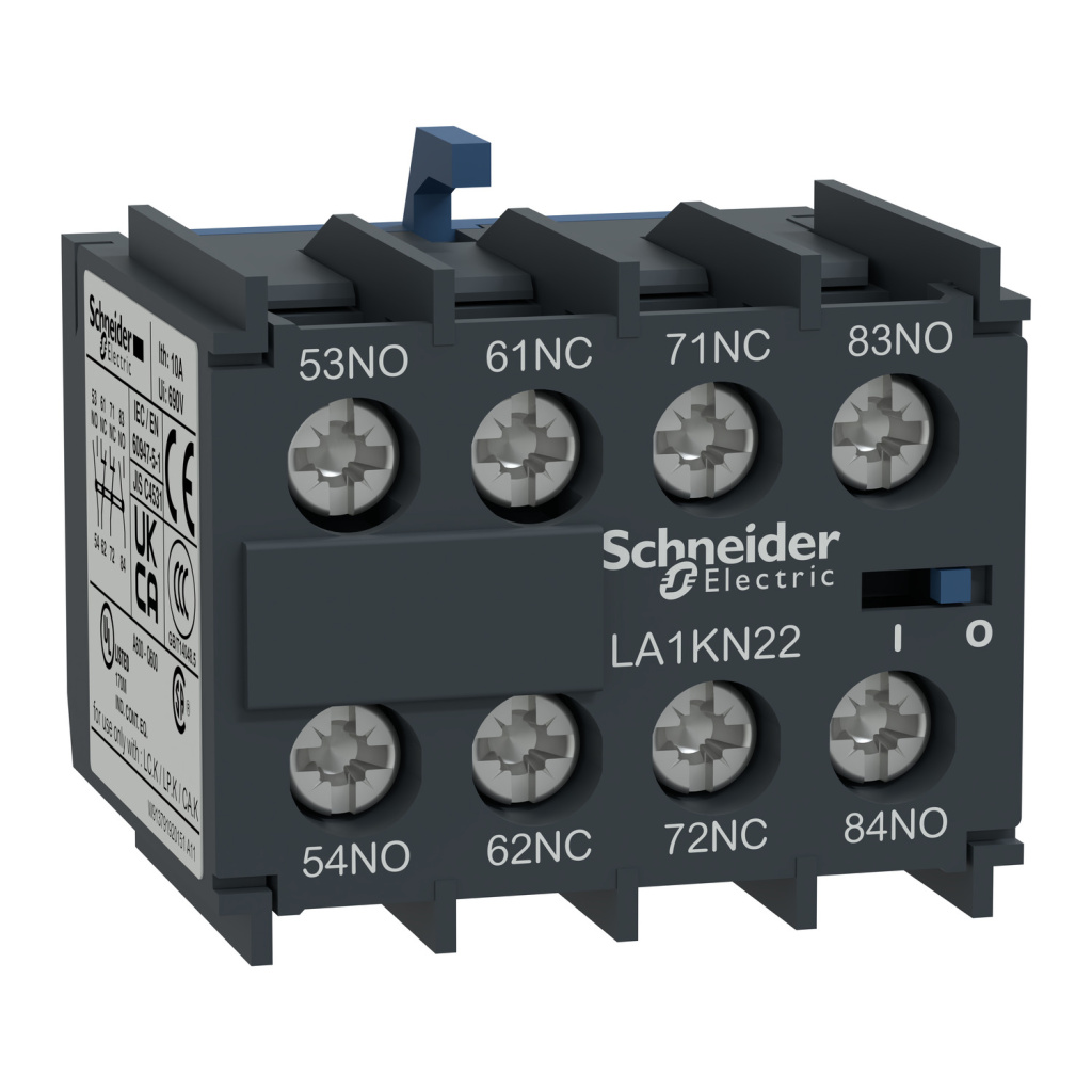 LA1KN22 TeSys K Auxiliary contact block 2 NO 2 NC screw-clamps terminals Schneider Electric la1kn22 image 1500x1500