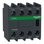 LADN40 Auxiliary contact block, TeSys D, 4NO, front mounting, screw clamp terminals Schneider Electric ladn40 image 1500x1500