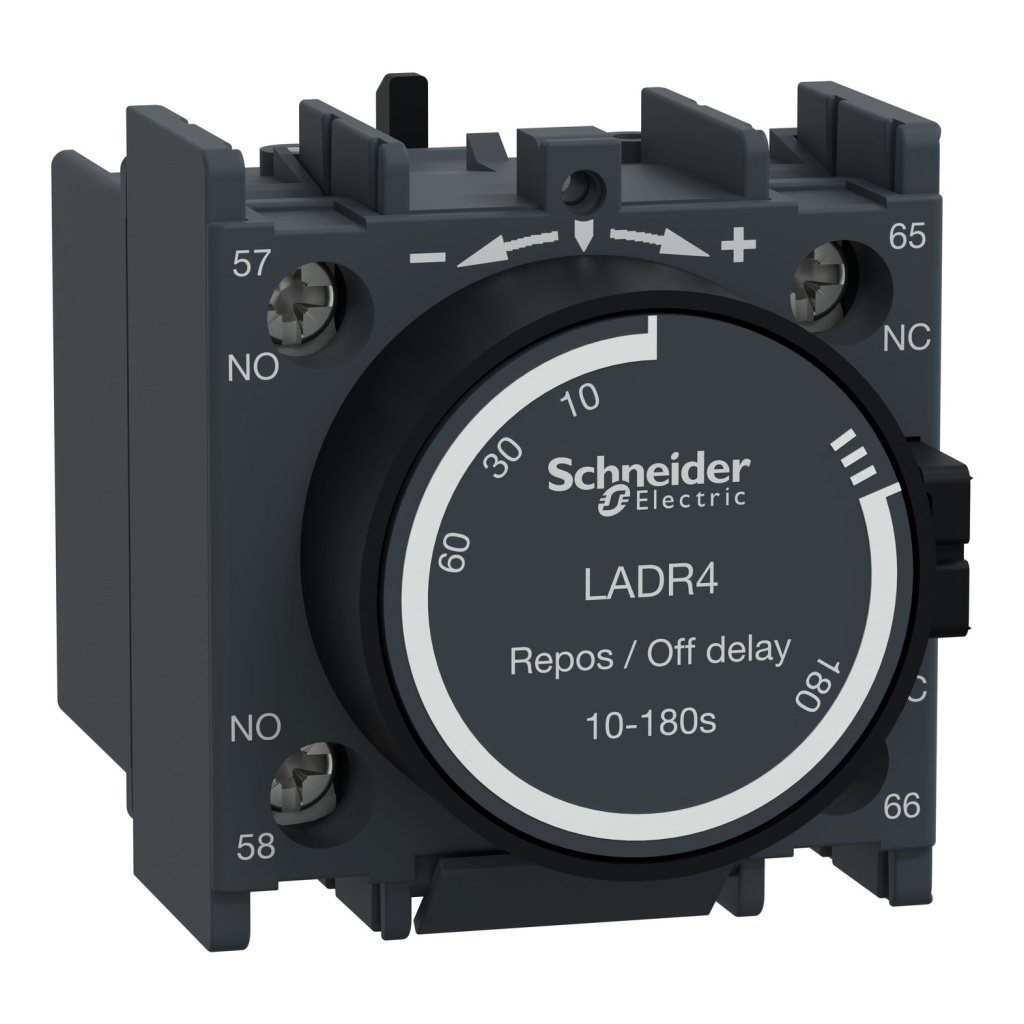 LADR4 TeSys D time delay auxiliary contact block 1 NO 1 NC screw clamp terminals Schneider Electric ladr4 image 1500x1500