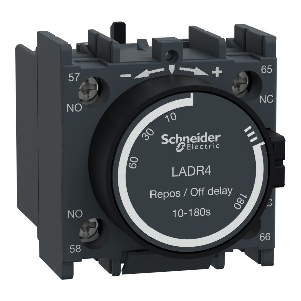 LADR4 TeSys D time delay auxiliary contact block 1 NO 1 NC screw clamp terminals Schneider Electric ladr4 image 1500x1500