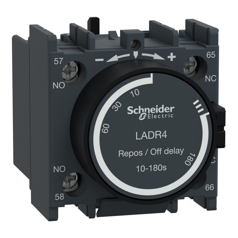 LADR4 TeSys D time delay auxiliary contact block 1 NO 1 NC screw clamp terminals Schneider Electric ladr4 image 1500x1500