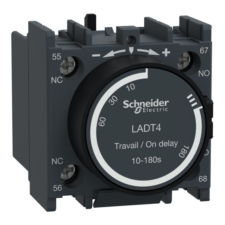 LADT4 TeSys D time delay auxiliary contact block 1 NO 1 NC screw clamp terminals Schneider Electric ladt4 image 1500x1500