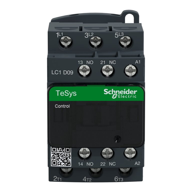 LC1D09P7 TeSys D contactor 3P 3 NO AC-3 lc1d09 front 1500x1500