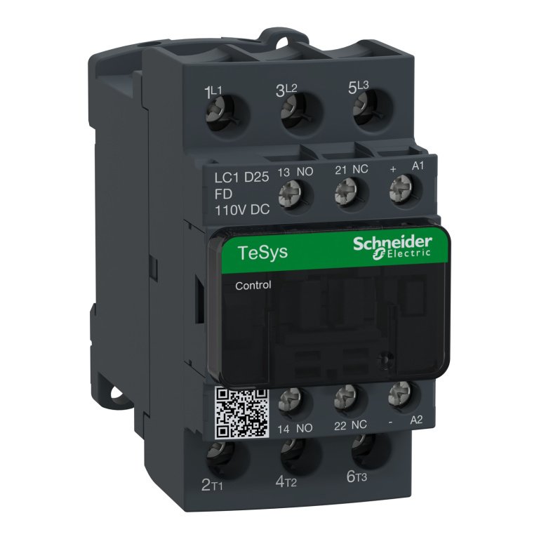 LC1D25FD TeSys D contactor 3P 3 NO AC-3 lc1d25fd image 1500x1500