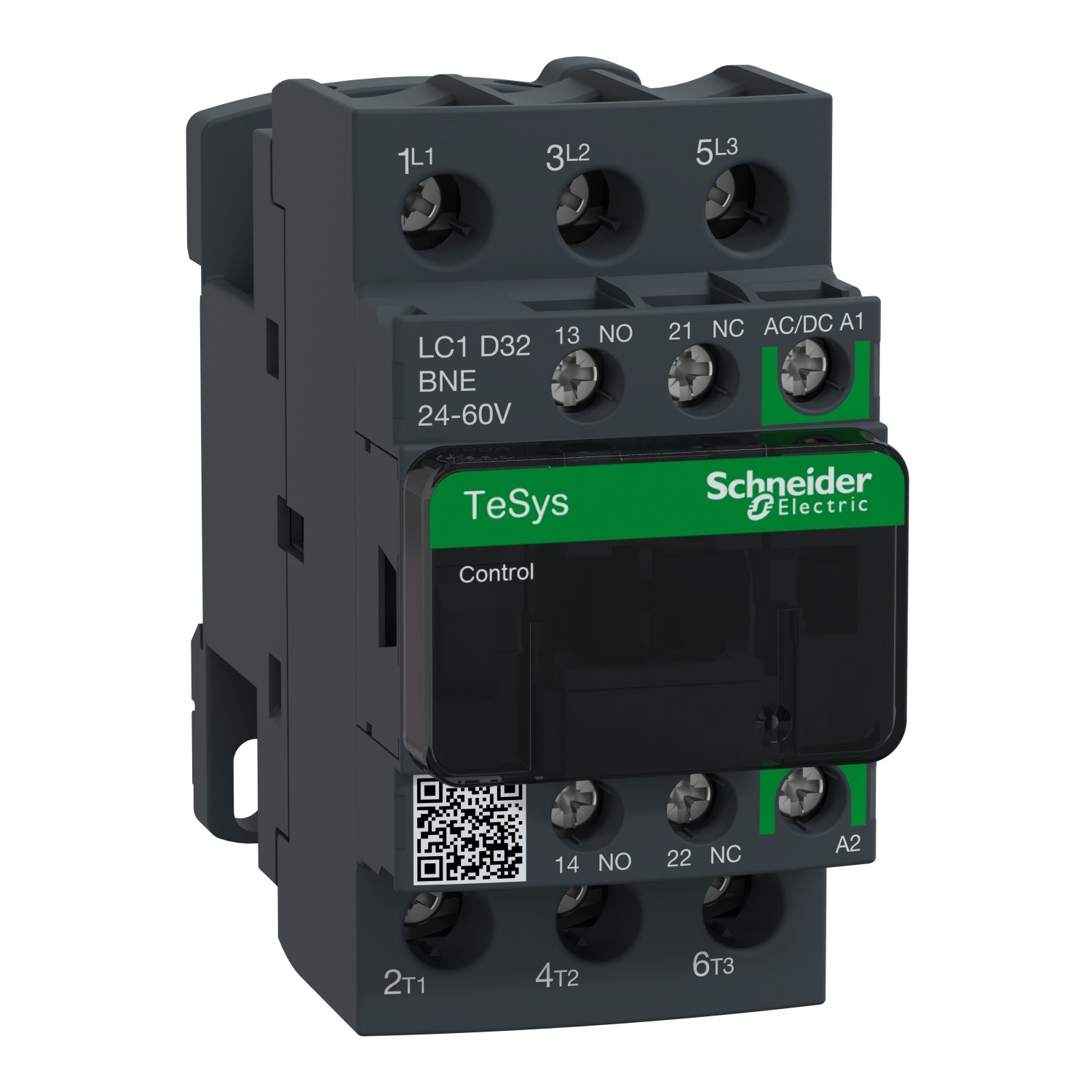 LC1D32BNE_Image-01_1500x1500 LC1D32BNE TeSys D contactor 3P 32A AC-3 up to 440V coil 24-60V AC DC Schneider Electric lc1d32bne image 01 1500x1500