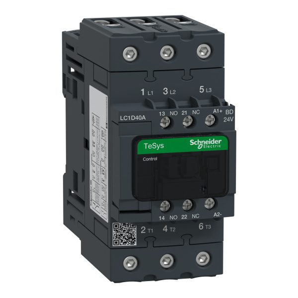 LC1D40ABD TeSys D contactor 3P 3 NO AC-3 lc1d40abd image 1500x1500