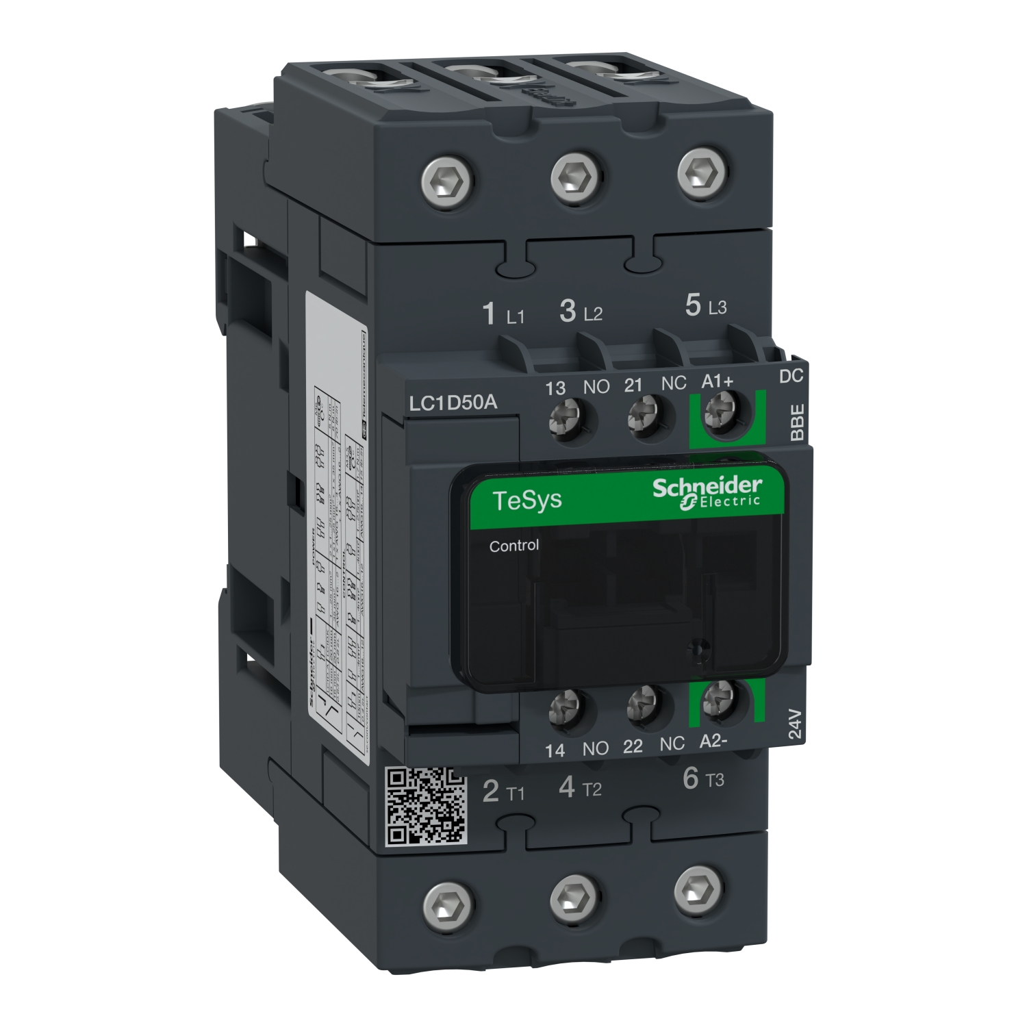 LC1D50ABBE_Image-1_1500x1500 LC1D50ABBE TeSys D contactor 3P 50A AC-3 up to 440V coil 24V DC EverLink Schneider Electric lc1d50abbe image 1 1500x1500