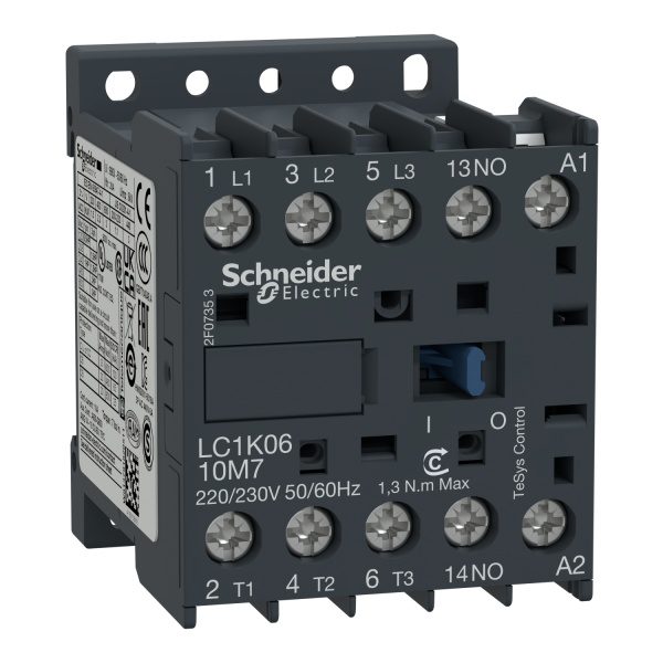 LC1K0610M7 TeSys K contactor 3P AC-3 lc1k0610m7 image 1500x1500