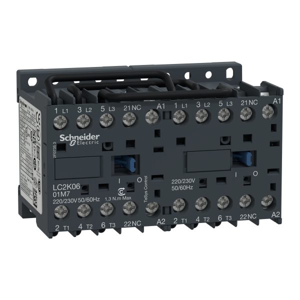 LC2K0601B7 TeSys K reversing contactor 3P AC-3 lc2k0601m7 image 1500x1500