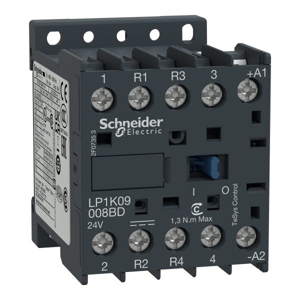 LP1K09008BD TeSys K contactor 4P 2 NO 2 NC AC-1 lp1k09008bd image 1500x1500