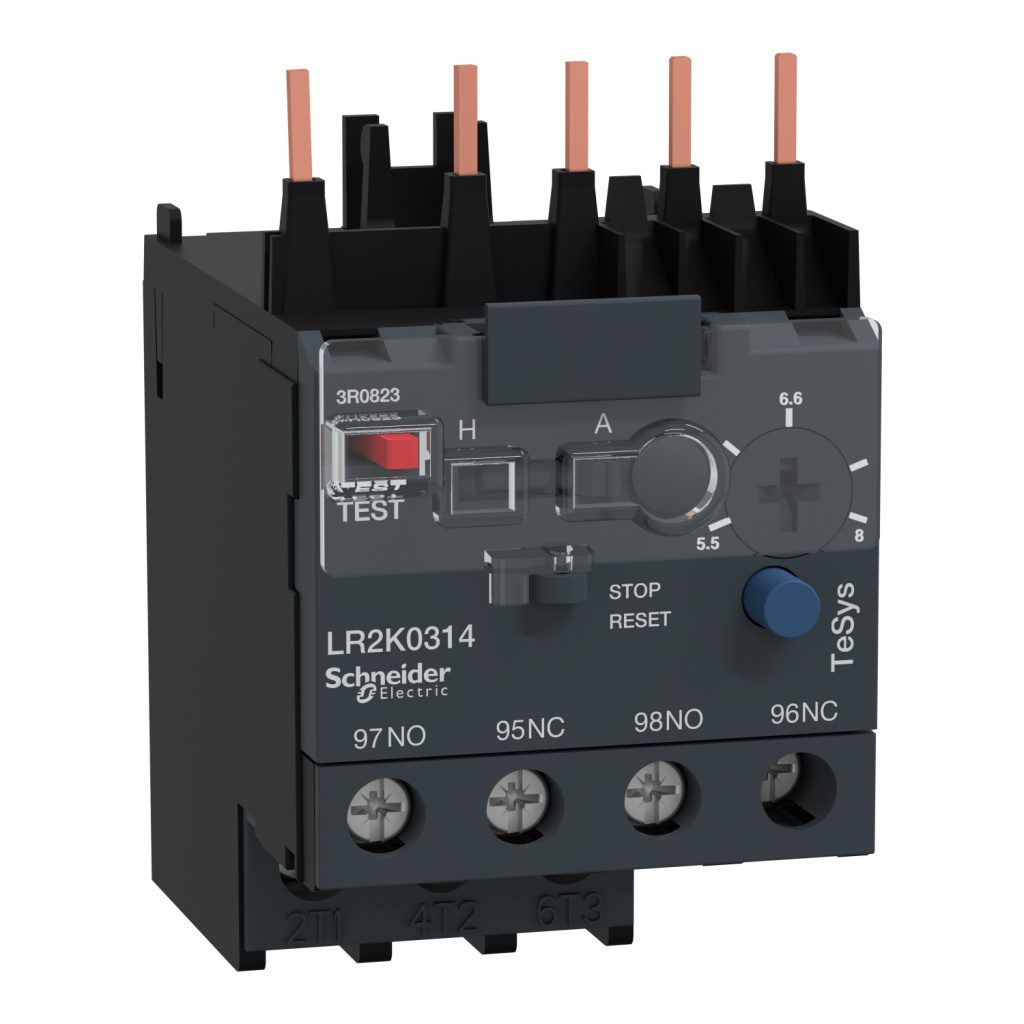 LR2K0314 TeSys K differential thermal overload relays 5.5 8 A class 10A Schneider Electric lr2k0314 image 1500x1500