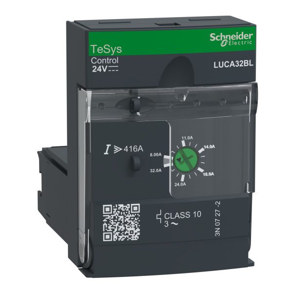 LUCA32BL Standard control unit, TeSys U, 8-32A, 3P motors, thermal magnetic protection, class 10, coil 24V DC Schneider Elect