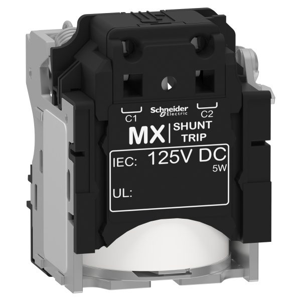LV429393 MX shunt trip release, Compact NSX, PowerPact Multistandard, EasyPact CVS, rated voltage 125 VDC Schneider Electric