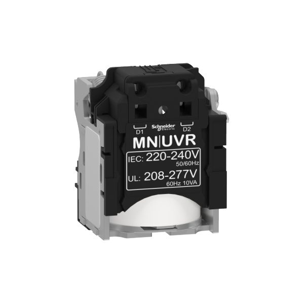 LV429407 MN undervoltage release, Compact NSX, PowerPact Multistandard, EasyPact CVS, rated voltage 220 to 240 VAC 50 60 Hz,