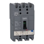 LV510936 circuit breaker EasyPact CVS100BS, 25 kA at 415 VAC, 63 A rating thermal magnetic TM-D trip unit, 3P 3d Schneider El