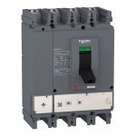 LV563511 circuit breaker EasyPact CVS630N, 50 kA at 415 VAC, 630 A rating ETS 2.3 electronic trip unit, 4P 3d Schneider Elect