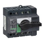 28900 switch disconnector, Compact INS40 , 40 A, standard version with black rotary handle, 3 poles Schneider Electric oda289