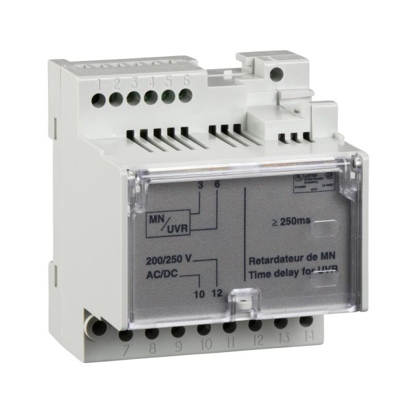 33684 non adjustable time delay relay for voltage release MN 100 130 V AC DC Schneider Electric oda33685 1500x1500