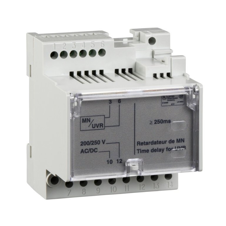 33684 non adjustable time delay relay for voltage release MN 100 130 V AC DC Schneider Electric oda33685 1500x1500