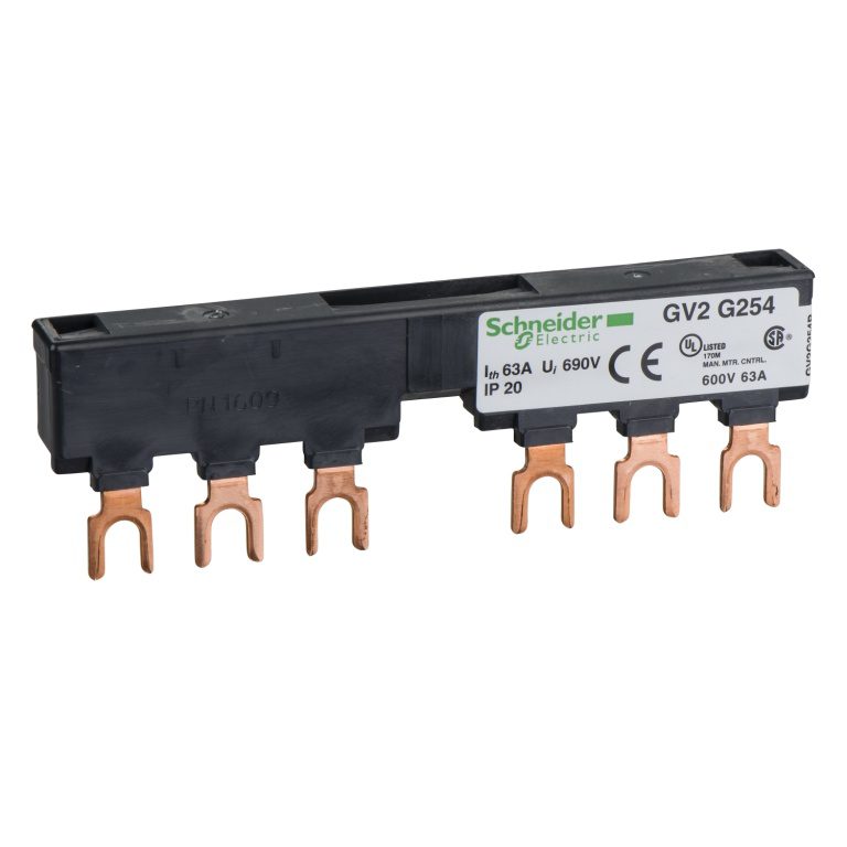 GV2G254 Linergy FT Comb busbar 63 A 2 tap-offs 54 mm pitch Schneider Electric odagv2g254 1500x1500