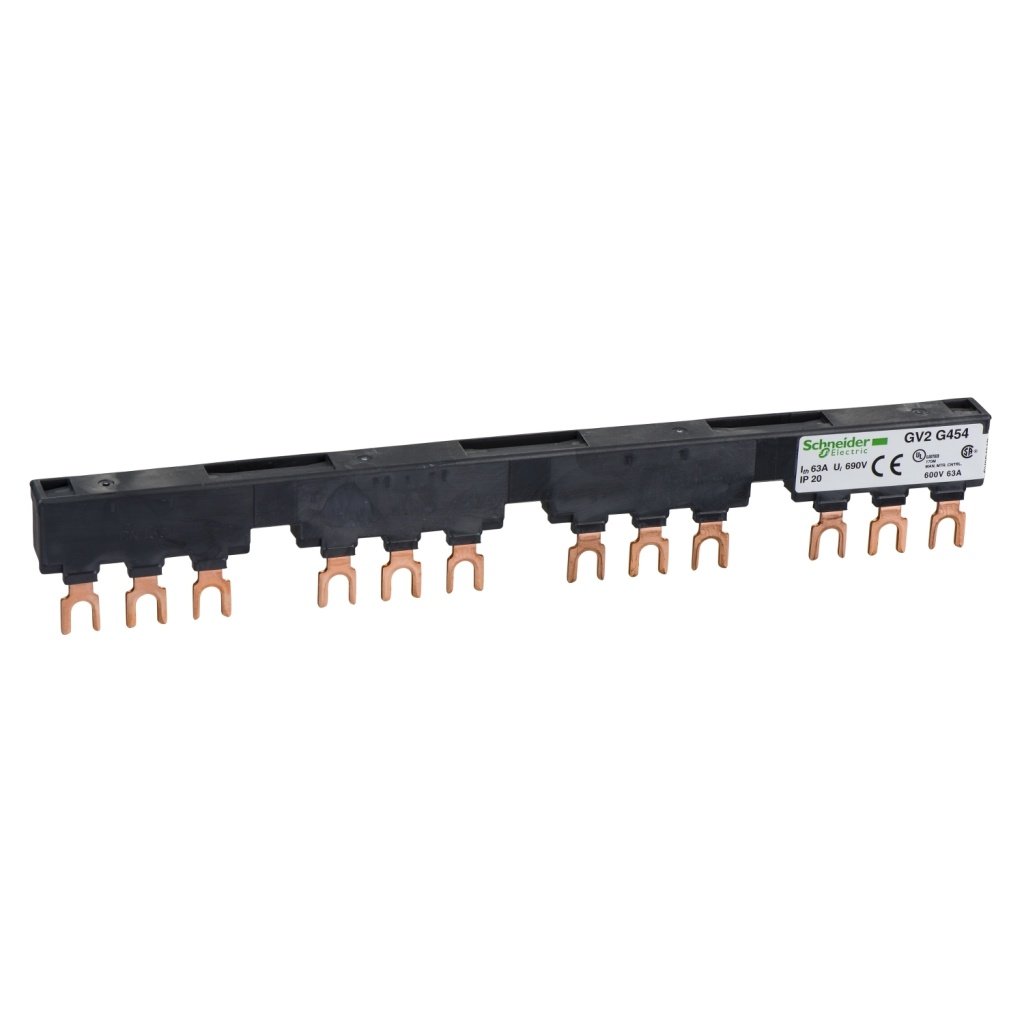 GV2G454 Linergy FT Comb busbar 63 A 4 tap-offs 54 mm pitch Schneider Electric odagv2g454 1500x1500