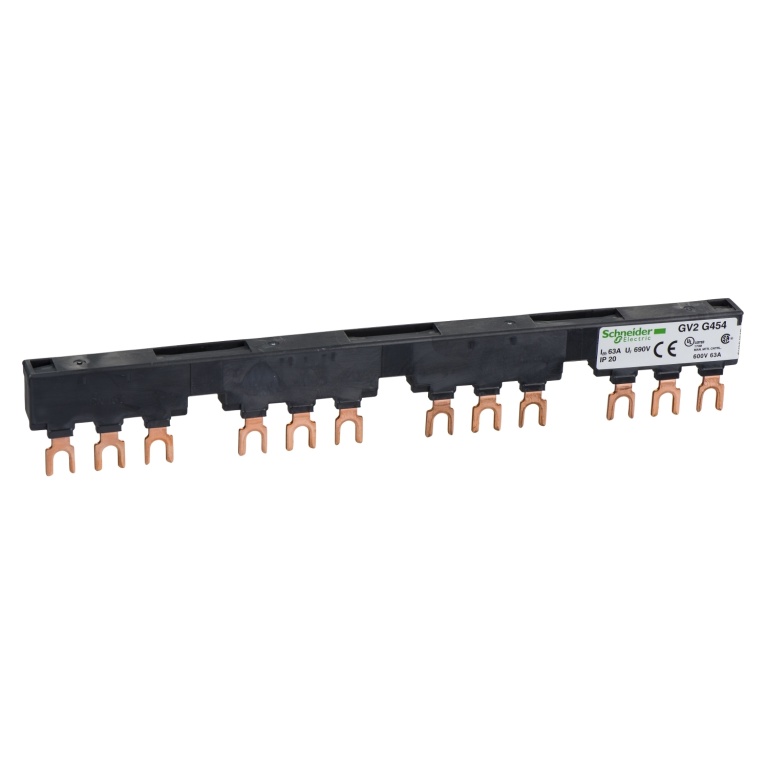 GV2G454 Linergy FT Comb busbar 63 A 4 tap-offs 54 mm pitch Schneider Electric odagv2g454 1500x1500