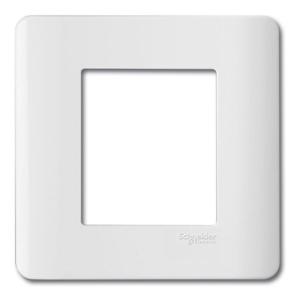 IN8402C Cover frame, ZENcelo, with fixing frame, 2 module, white Schneider Electric odain8402c 1500x1500