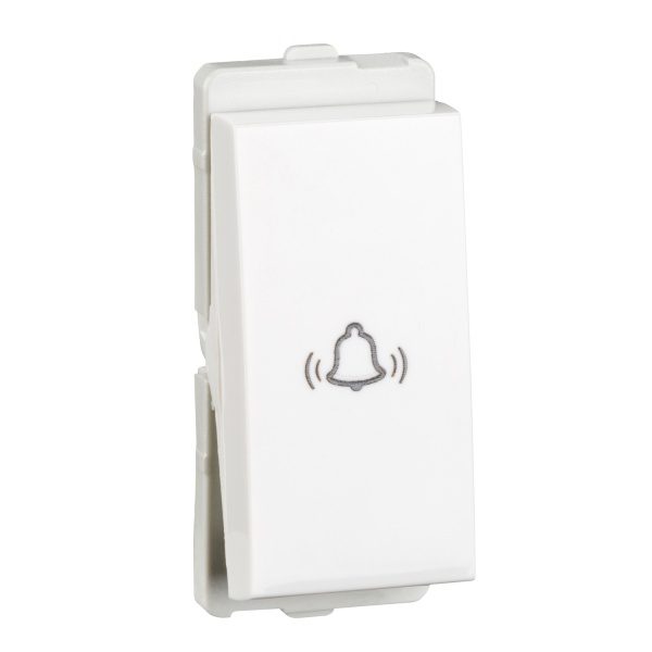 P1005 Bell press switch, Livia, 10A, 1 module, IP2X, white Schneider Electric odap1005 1500x1500