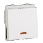 P1132 Switch, Livia, 1-way 2-pole, 32A, 2 module, IP2X, with indicator lamp, white Schneider Electric odap1132 bis 1500x1500