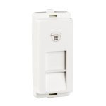 P4011 Telephone socket, Livia, RJ11, with shutter, white Schneider Electric odap4011 1500x1500