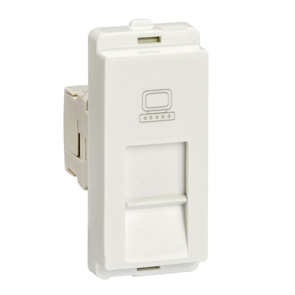 P4046 Data socket, Livia, Cat 6 RJ45, with shutter, white Schneider Electric p4046 iop def wd 1500x1500